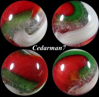 Cedarman7; 1 Fabulous Vintage 3/4 " Wet (-) Akro Agate Popeye Shooter Marble