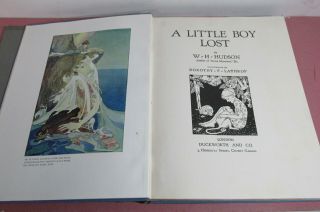 A Little Boy Lost by W.  H.  Hudson,  1921,  illustrated,  rare dust jacket 3