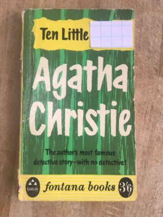 Agatha Christie Ten Little Fontana Paperback Book 1964