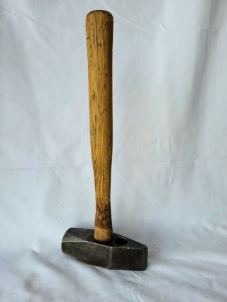 Vintage 3 Pound Bell Systems Lineman Hammer W/ Stepping Hole Cross Peen