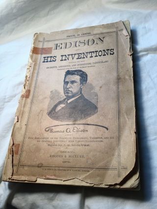 Book: Edison And His Inventions By J B Mcclure,  1879