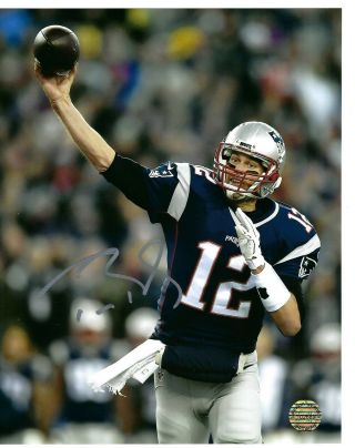 Tom Brady England Patriots Signed Autographed 8x10 Photo