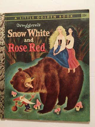 Snow White And Rose Red Tenggren’s 1st.  Edition “a” Little Golden Book 1955