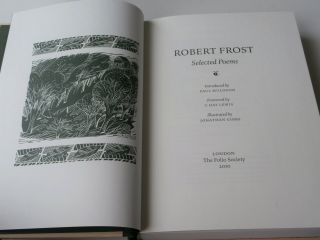 Selected Poems by Robert Frost.  Folio Society Hardback Book with Slip Case 2