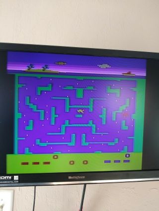 Vintage Atari 2600 Video Game Console / 6 Games Pac Man,  More