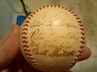 authentic autographed spaulding base ball by the 1943 cleveland indians 3