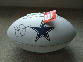 Jerry Jones Autographed Dallas Cowboys White Wilson Official Football Nfl