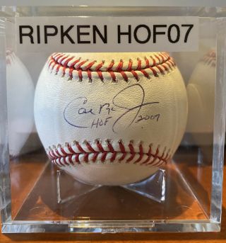 Cal Ripken Jr.  Autographed Baseball W/ Hof Inscription.  Ironclad.