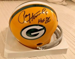 Paul Hornung Autographed Green Bay Packers Mini Helmet W/hof80 Jsa Certified