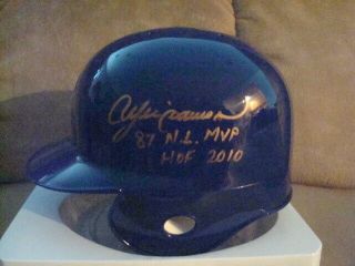 Andre Dawson Autographed Chicago Cubs Mini Helmet Signed Hof 2010 & 87 Nl Mvp