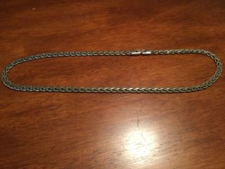 Vintage Sterling Silver (925) Chain Link Necklace 20 Inch 32 G