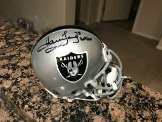 Howie Long Signed Autographed Metal Mini Helmet Oakland La Raiders Hof 00