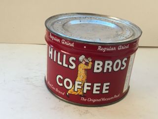 Vintage Hills Bros Coffee Keywind Tin Can 1 Pound Unopen No Key