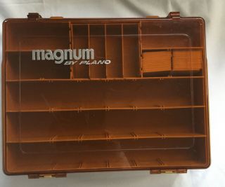 Vintage Plano Magnum 1162 Two Sided Tackle Box,  15 " X 11 " X 5 " Vg