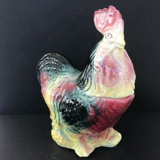 Vintage AMERICAN BISQUE COOKIE JAR Rooster Chicken 11 