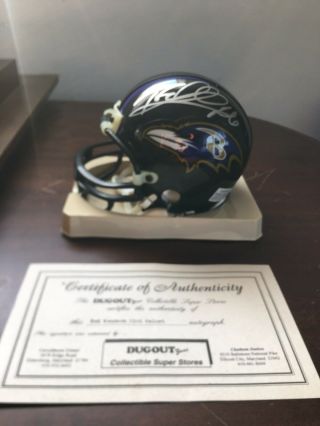 Rod Woodson Autograph Mini Helmet Baltimore Ravens Football Hof