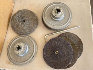 Vintage Floor Polisher Reconditioning Kit Holders Steel Wool Felt Pads Wrench
