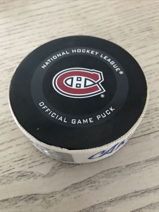 Brendan Gallagher 2019 - 20 Montreal Canadiens Game Goal Scored Puck (Nov 28) 2