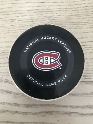 Brendan Gallagher 2019 - 20 Montreal Canadiens Game Goal Scored Puck (Nov 28) 3