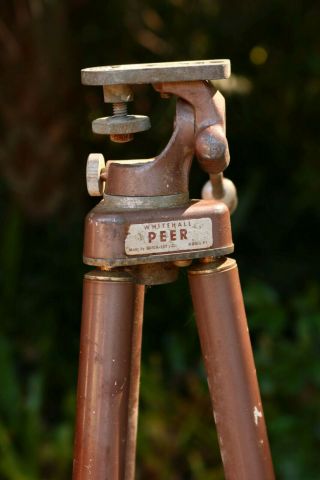 Whitehall Peer Quick Set Vintage Camera Tripod Industrial Steam Lamp Base Legs