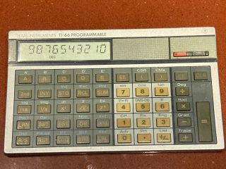 Ti - 66 Vintage Texas Instruments Programmable Calculator With Case Batteries