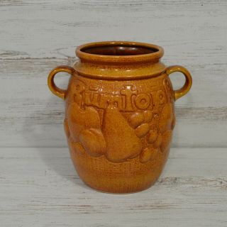 Scheurich - Keramik W Germany Rumtopf Brown Fruit Stoneware Rum Crock Jar Vintage