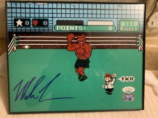 Mike Tyson Signed " Punch - Out " 8x10 Photo (jsa)