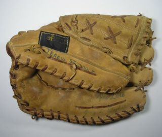 Vintage Nokona Chief - Tan Field Rite Rht Baseball Glove Black Label Rare Pls Read