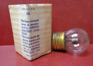 1 Vintage Ge Ne - 30 Glow Lamp Clear Bulb 1 Watt Medium Screw Base