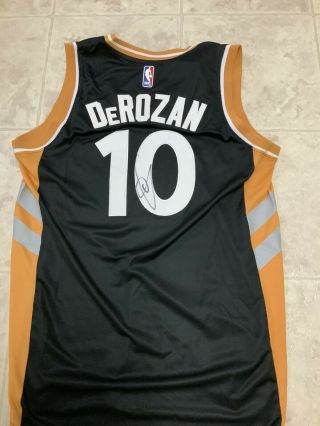 Demar Derozan Signed Autographed Toronto Raptors Nba Adidas Jersey Exact Proof