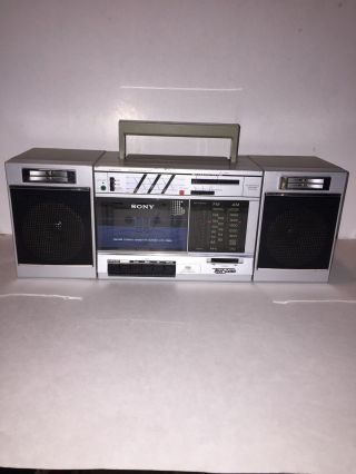 Vintage Sony Cfs - 3000 " Transound " Fm/am Stereo Cassette Corder Boombox