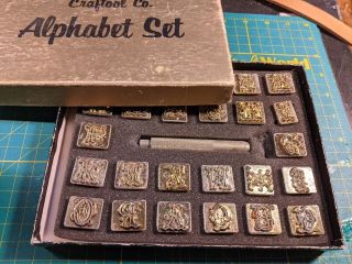 Vintage Alphabet Leather Stamp Tool Set - Craftool - 3/4 " Script