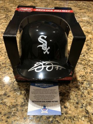 Frank Thomas Autographed Chicago White Sox Mini Batting Helmet Beckett Witnessed