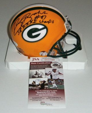 Packers Robert Brooks Signed Mini Helmet W/ Sb Xxxi Champ Jsa Auto Autograph