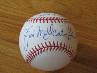 Jim " Mudcat " Grant Signed Oml Minnesota Twins Baseball 65 Season 21 - 7 6 Sos
