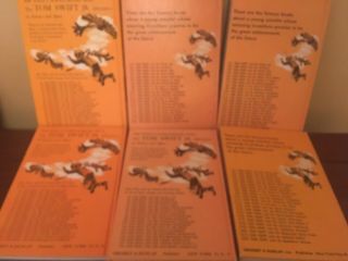 6 Good Set of Tom Swift Jr.  Adventure Books - HB 14 17 19 20 22 23 yellow HB PC 3