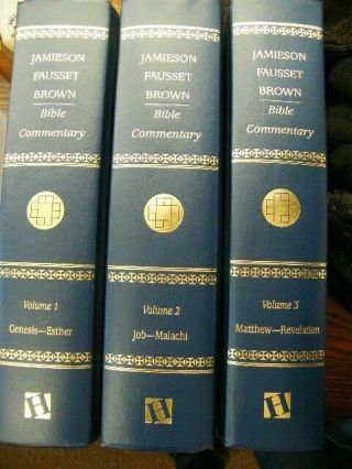 Three Volumes Of Jamieson Faussett Brown Bible Commentary Hb Books