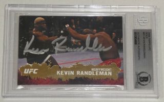 Kevin Randleman Signed Ufc 2009 Topps Gold Card 81 Bas Beckett Autograph 23