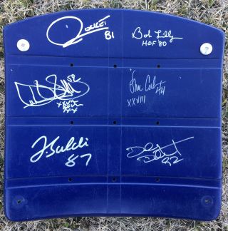 Dallas Cowboys Texas Stadium Autographed Seat Signed By 6 Exact Proof Bob Lilly