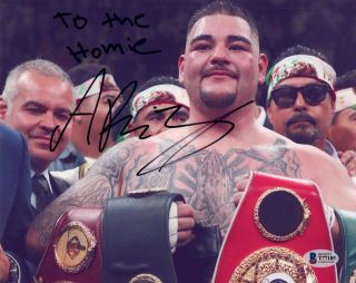 Andy Ruiz Signed Autographed 8x10 Photo Mexico Boxing Champion Beckett Bas