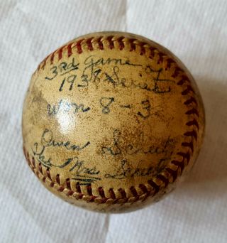 Signed Baseball Eastern League Championship 1938 Game 3 Minor League