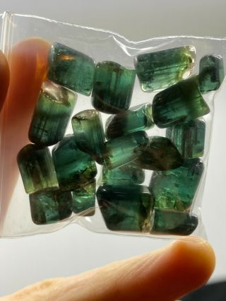 Polished Bi - Color Tourmaline Gemstones - 26 Grams - Vintage Estate Find