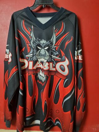 Diablo Xl Paintball Jersey Red Flame Vintage Vhtf Autococker Days