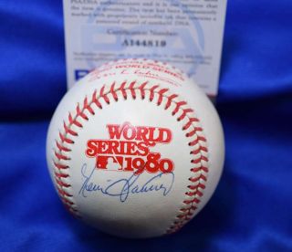 Kevin Saucier Psa Dna Cert Autograph 1980 World Series Signed Baseball