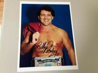 Two Billy Robinson And One Steve Williams Hand Signed 8.  5 X11 Wrestling Photos