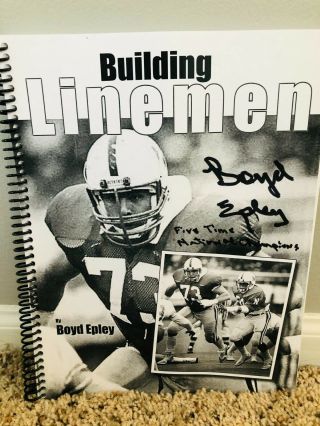Boyd Epley,  Nebraska Cornhuskers Football,  Signed Offensive Lineman Book/helmet