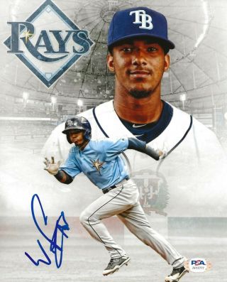 Wander Franco Signed Tampa Bay Rays 8x10 Photo Autographed Psa/dna