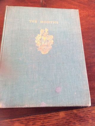 The Months By Leigh Hunt Old Art Nouveau Book 1936 1st Edition