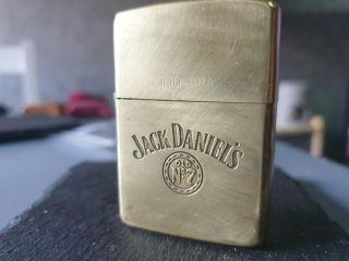 Vintage 1988 Solid Brass Jack Daniels Zippo Commemarative