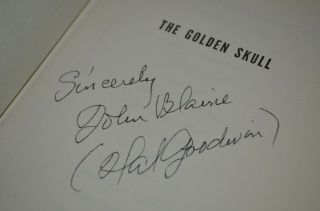 The Golden Skull Signed John Blaine Hal Goodwin Rick Brant Adventure 1954 Nasa